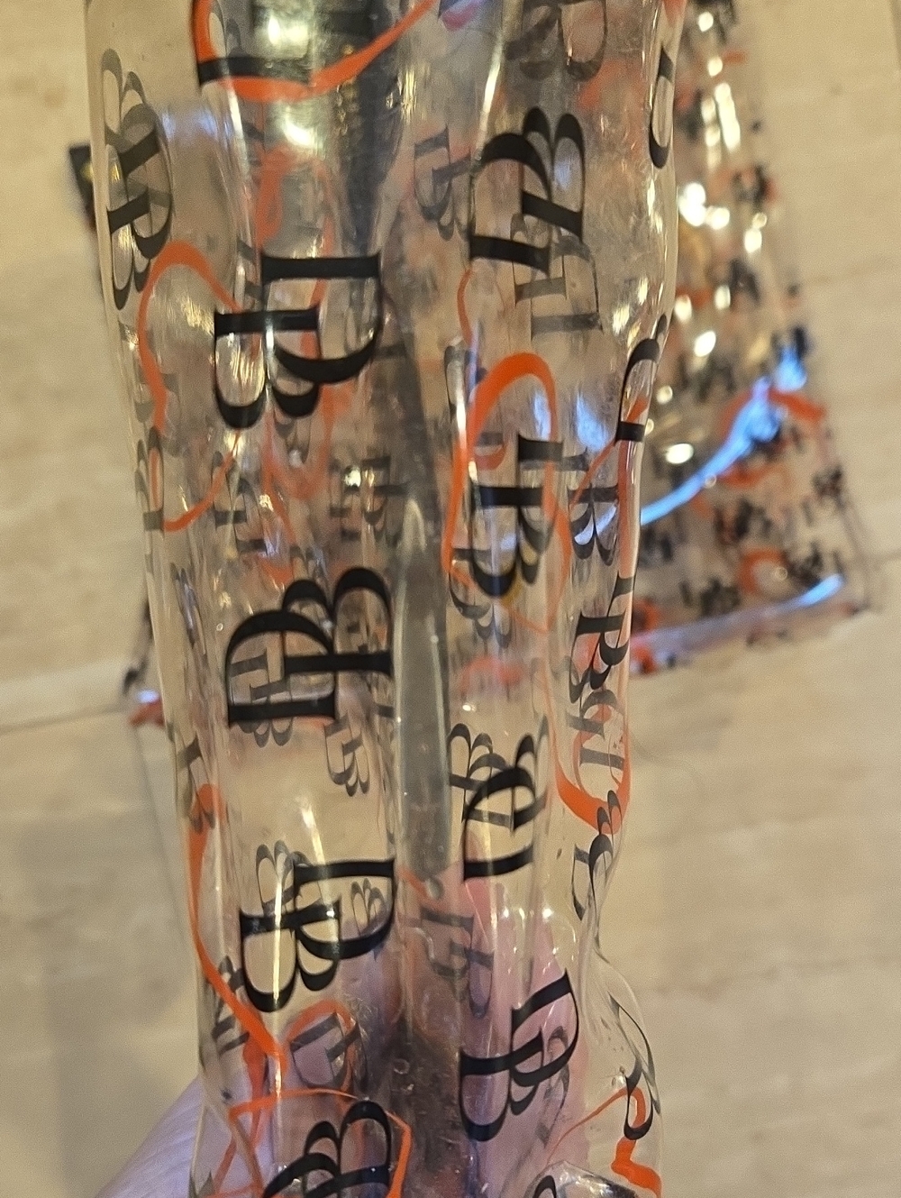Dooney & Bourke Clear Vinyl Signature/Heart Mini Tote with Zipper Pouch - Picture 5 of 12